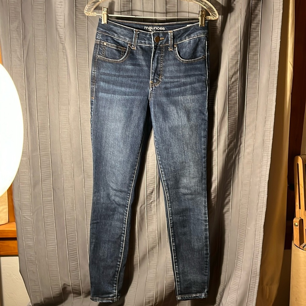 Maurices Everflex High-Rise Jeans Size 0 Regular, Dark Wash